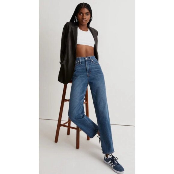Madewell Perfect Vintage Straight Jeans Womens 27 Blue High Rise Classic Casual - Picture 1 of 15